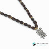 TCC™ Natural Kamal Gatta Beads With Stainless Steel Hanuman Ji Pendant